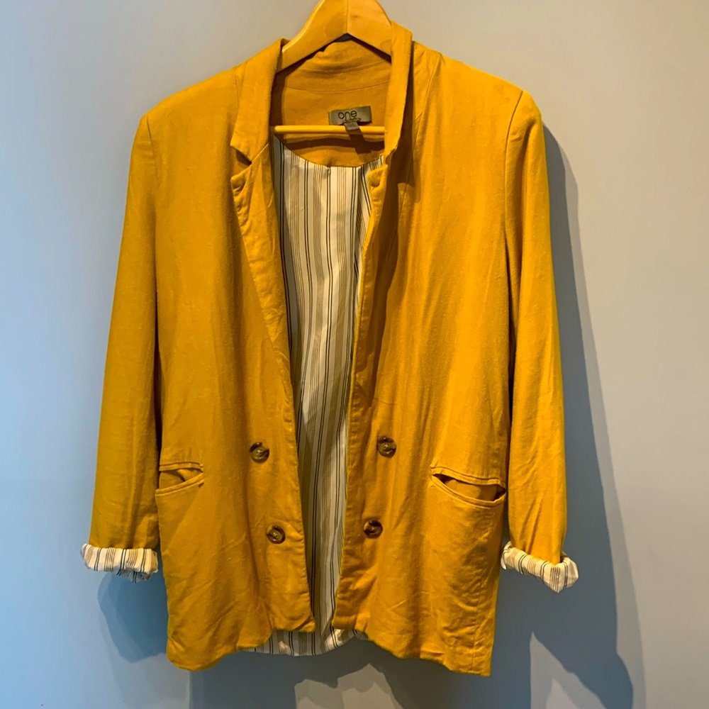 One By Chapter One Mustard Blazer